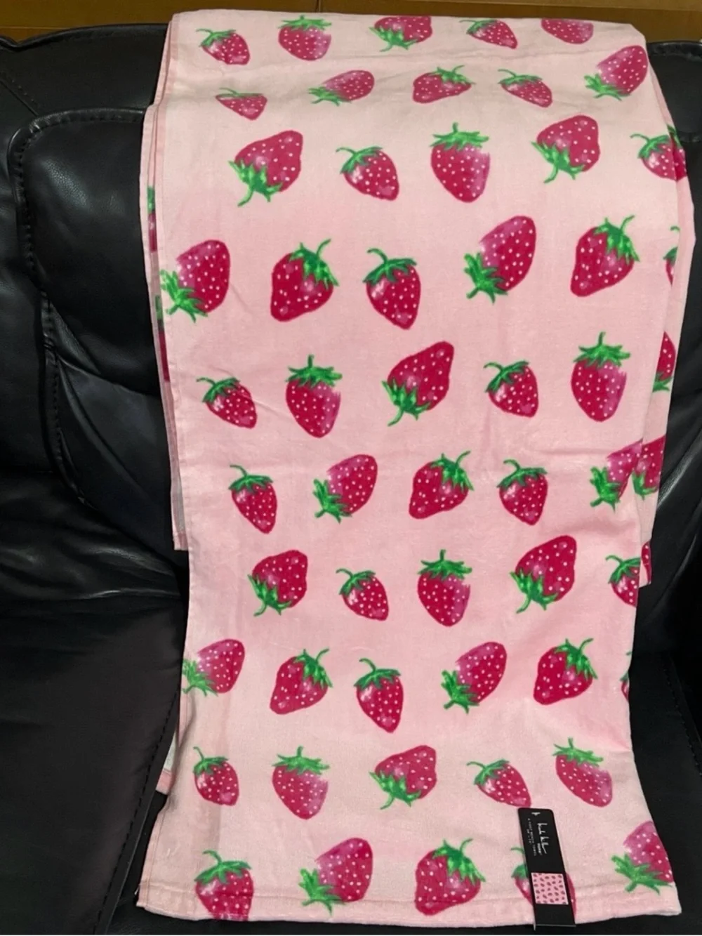 Nicole Miller Strawberries Beach Towel - Pink Beach Towel Strawberries